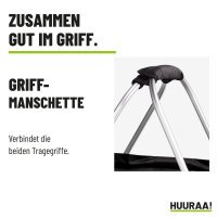 Einkaufskorb Sauerländer mit Herz in Black, faltbar, 20 Liter