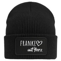 Beanie Franke mit Herz Black Mütze