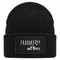 Beanie mit Patch Franke mit Herz Black