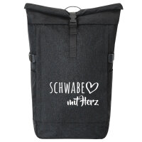 Kurierrucksack Schwabe mit Herz 30-44 Liter Black Melange