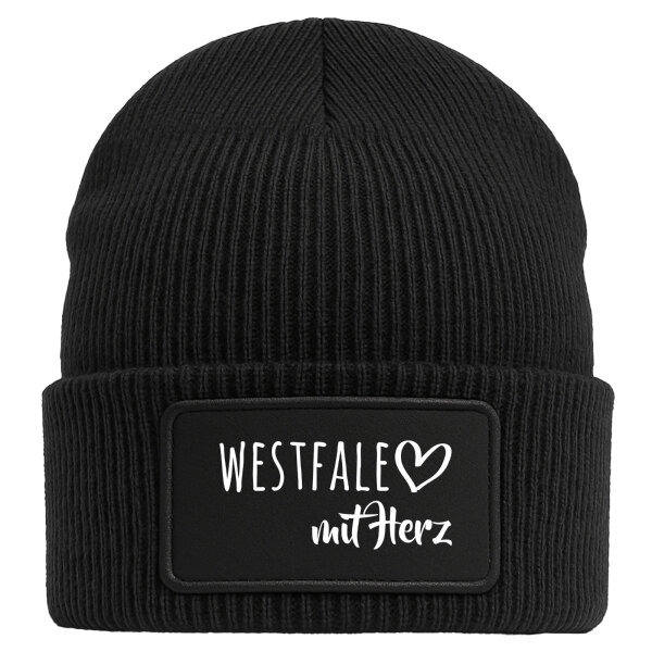 Beanie Westfale mit Herz Black Mütze