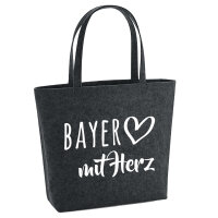 Filzshopper Bayer mit Herz, 22 Liter