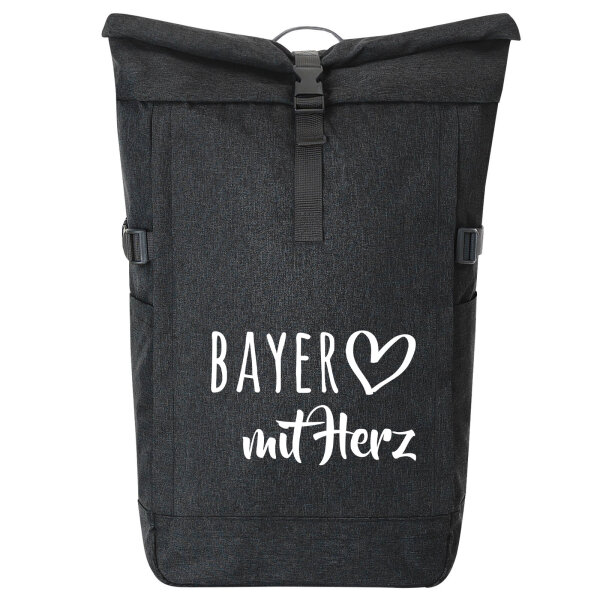Kurierrucksack Bayer mit Herz 30-44 Liter Black Melange