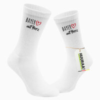 Socken Bayer mit Herz Größe 37/46 White Motiv...