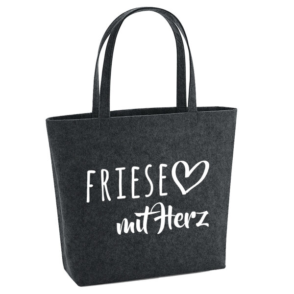 Filzshopper Friese mit Herz 22 Liter Filztasche