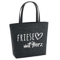 Filzshopper Friese mit Herz 22 Liter Filztasche