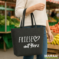 Filzshopper Friese mit Herz 22 Liter Filztasche