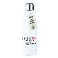Edelstahl-Trinkflasche Friese mit Herz 500ml Wasserflasche