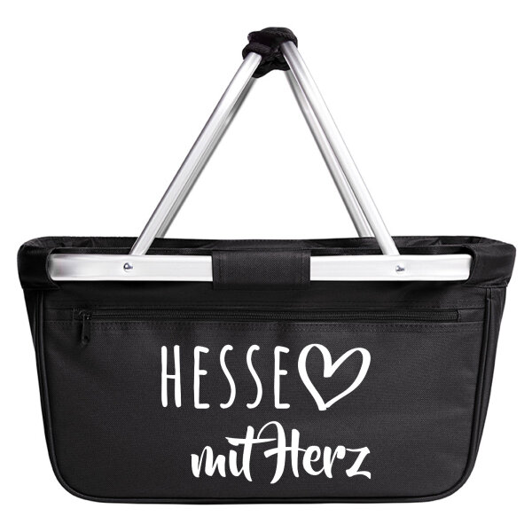 Einkaufskorb faltbar Hesse mit Herz 20 Liter Tragekorb Black