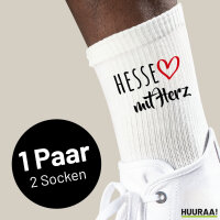 Socken Hesse mit Herz Größe 37/46 White Motiv...