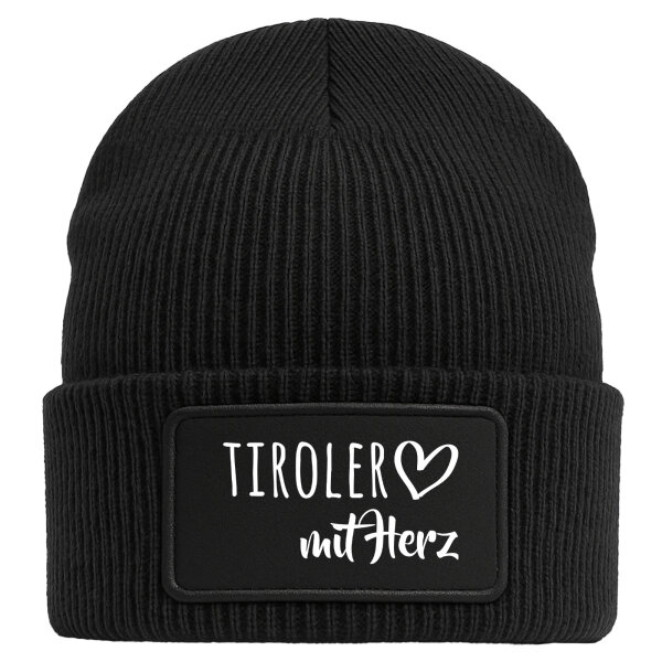 Beanie Tiroler mit Herz Black Mütze