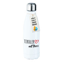 Edelstahl-Trinkflasche Tiroler mit Herz 500ml Wasserflasche