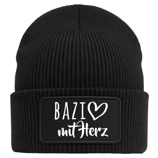 Beanie Bazi mit Herz Black Mütze