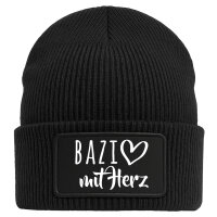 Beanie Bazi mit Herz Black Mütze