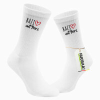 Socken Bazi mit Herz Größe 37/46 White Motiv...