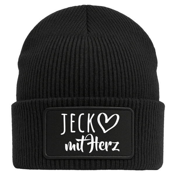 Beanie Jeck mit Herz Black Mütze