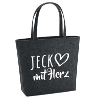 Filzshopper Jeck mit Herz 22 Liter Filztasche
