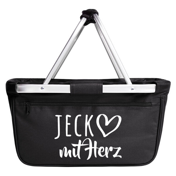 Einkaufskorb faltbar Jeck mit Herz 20 Liter Tragekorb Black
