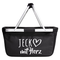 Einkaufskorb faltbar Jeck mit Herz 20 Liter Tragekorb Black