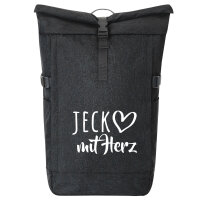 Kurierrucksack Jeck mit Herz 30-44 Liter Black Melange