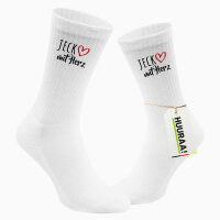 Socken Jeck mit Herz Größe 37/46 White Motiv...