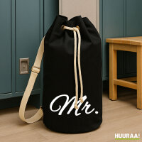 Seesack Mr. Schriftzug 20 Liter Rucksack Black