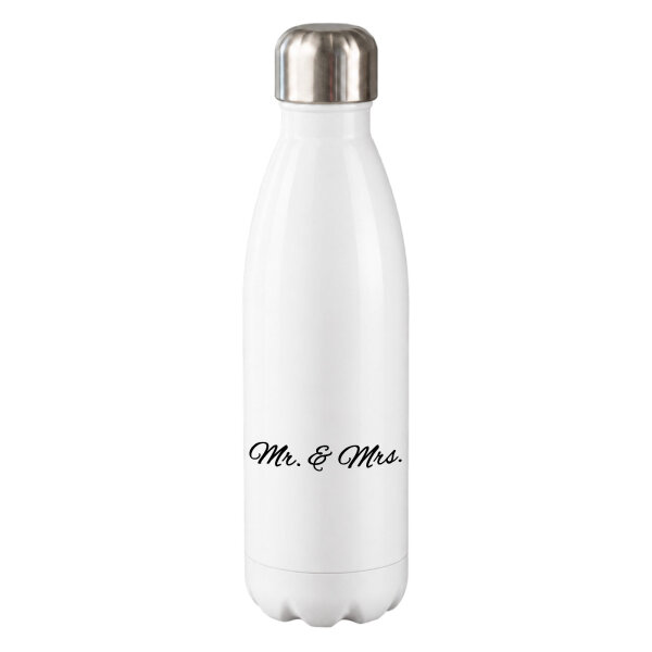 Trinkflasche Mr. & Mrs. Schriftzug, 500 ml
