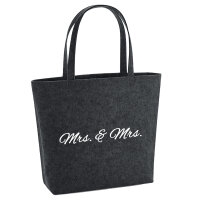 Filzshopper Mrs. &amp; Mrs. Schriftzug, 22 Liter