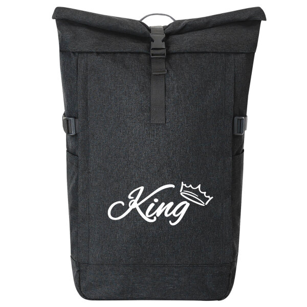 Kurierrucksack King Krone 30-44 Liter Black Melange