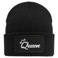 Beanie Queen Krone Black Mütze