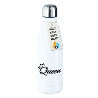 Edelstahl-Trinkflasche Queen Krone 500ml Wasserflasche