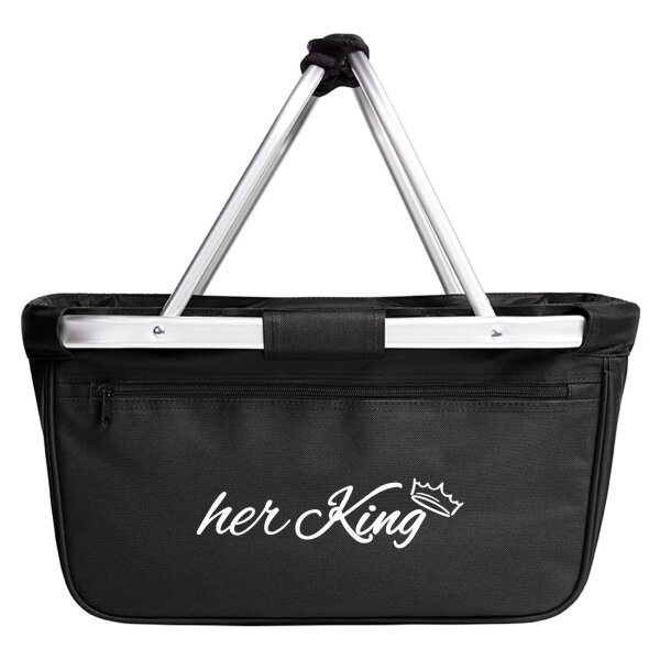 Einkaufskorb faltbar her King Krone 20 Liter Tragekorb Black
