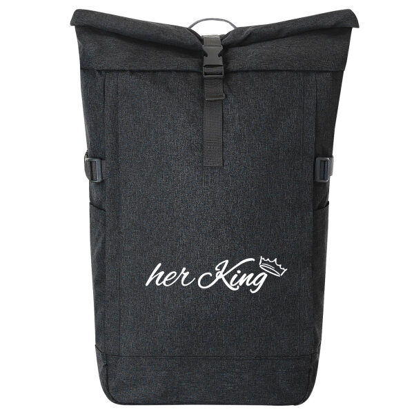 Kurierrucksack her King Krone 30-44 Liter Black Melange