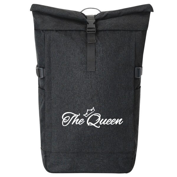 Kurierrucksack The Queen Krone 30-44 Liter Black Melange