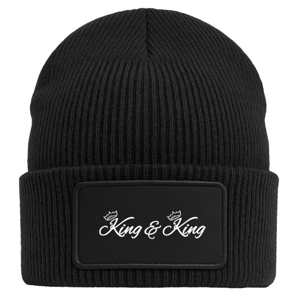 Beanie King Paar Krone Black Mütze