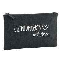 Kulturbeutel Rheinländerin mit Herz 1 Liter Filz...