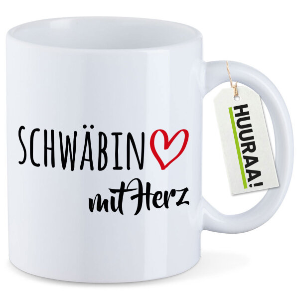 Kaffeetasse Schwäbin mit Herz 330ml