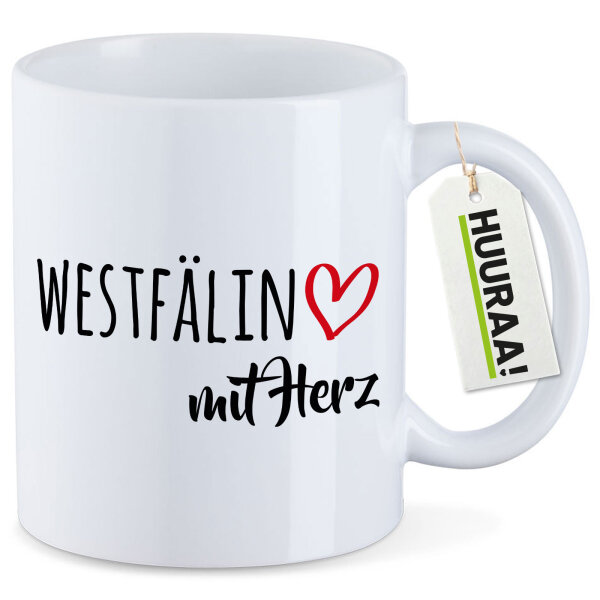 Kaffeetasse Westfälin mit Herz 330ml