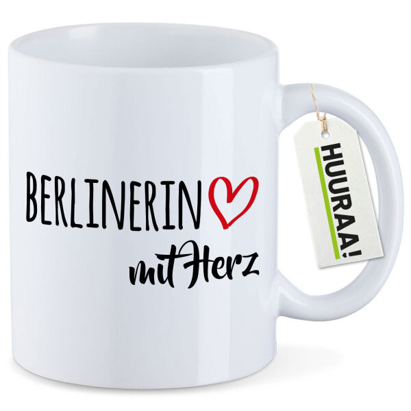 Kaffeetasse Berlinerin mit Herz 330ml