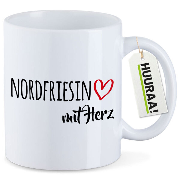 Kaffeetasse Nordfriesin mit Herz 330ml