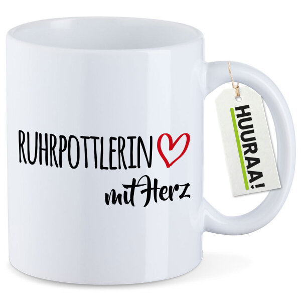 Kaffeetasse Ruhrpottlerin mit Herz 330ml