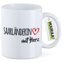 Kaffeetasse Saarländerin mit Herz 330ml