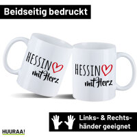 Kaffeetasse Hessin mit Herz 330ml