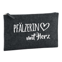 Kulturbeutel Pfälzerin mit Herz 1 Liter Filz...