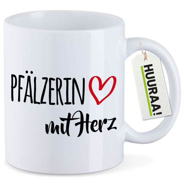 Kaffeetasse Pfälzerin mit Herz 330ml