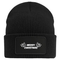 Beanie Merry Christmas Glocken Black Mütze