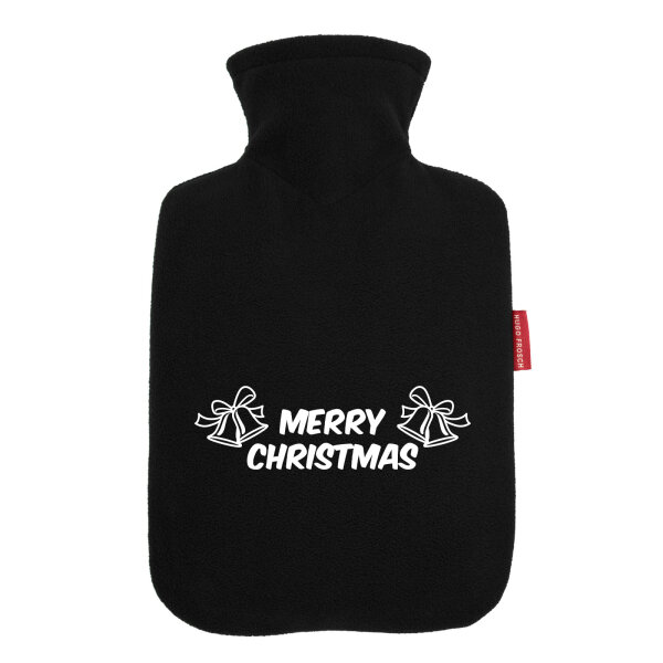 Wärmflasche Merry Christmas Glocken