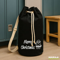 Seesack Merry Christmas Weihnachtsmann 20 Liter Rucksack...