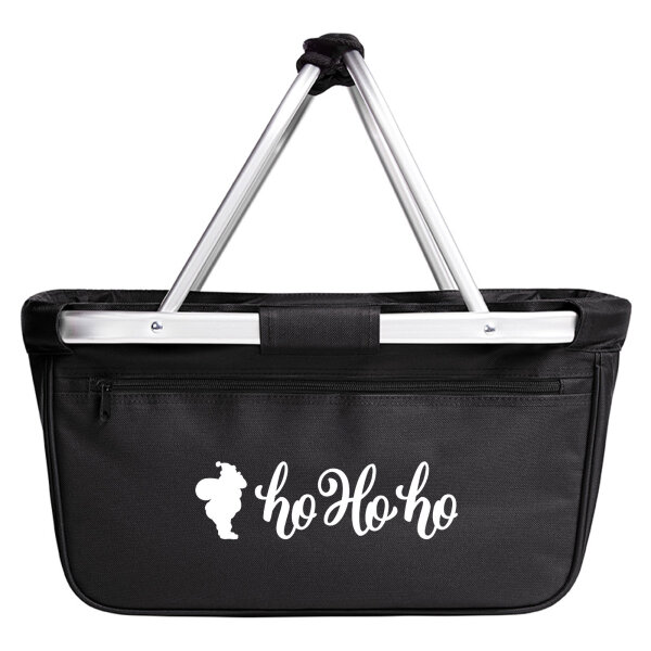 Einkaufskorb faltbar Santa Claus Ho Ho Ho 20 Liter Tragekorb Black