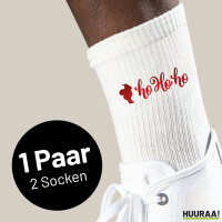Socken Santa Claus Ho Ho Ho Größe 37/46 White...